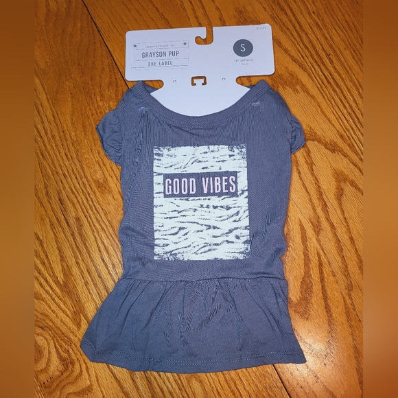 🐾Grayson Pup Good Vibes Dog Tee SML - Picture 1 of 3
